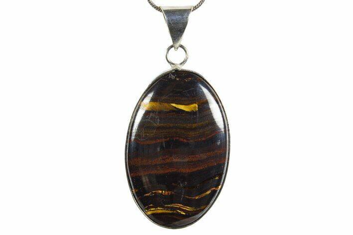 Beautiful Tiger Iron Pendant - Billion Years Old #345353
